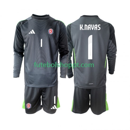 Camisola Júnior Costa Rica Keylor Navas 1 Guarda-redes Alternativa Equipamento 2025 Manga Comprida