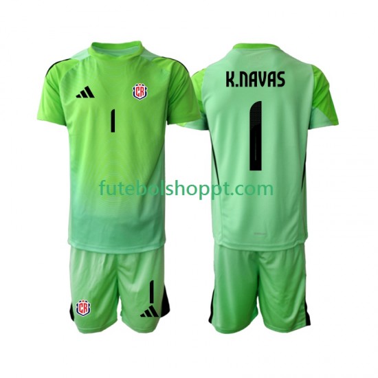 Camisola Júnior Costa Rica Keylor Navas 1 Guarda-redes Principais Equipamento 2025 Manga Curta