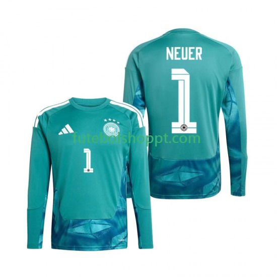 Camisola Homem Alemanha Manuel Neuer 1 Guarda-redes Principais Equipamento Copa do Mundo 2026 Manga Comprida