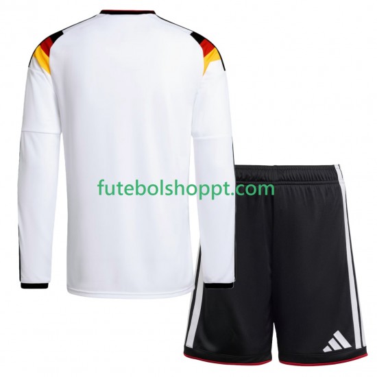 Camisola Júnior Alemanha Principais Equipamento Copa do Mundo 2026 Manga Comprida