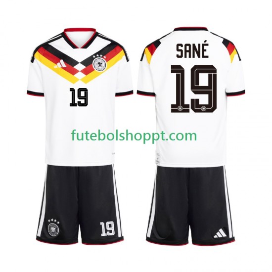 Camisola Júnior Alemanha Leroy Sane 19 Principais Equipamento Copa do Mundo 2026 Manga Curta