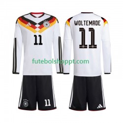 Camisola Júnior Alemanha Woltemade 11 Principais Equipamento Copa do Mundo 2026 Manga Comprida