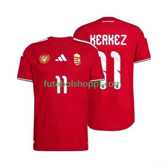 Camisola Homem Hungria Kerkez 11 Principais Equipamento Copa do Mundo 2026 Manga Curta