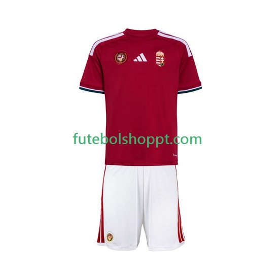 Camisola Júnior Hungria Principais Equipamento Copa do Mundo 2026 Manga Curta