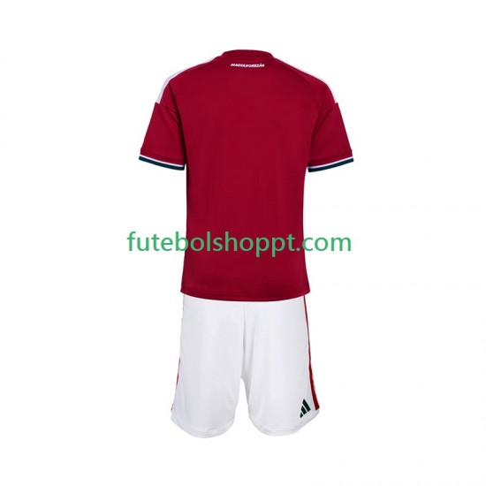 Camisola Júnior Hungria Principais Equipamento Copa do Mundo 2026 Manga Curta
