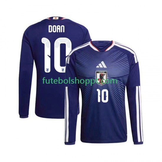 Camisola Homem Japão Ritsu Doan 10 Principais Equipamento Copa do Mundo 2026 Manga Comprida