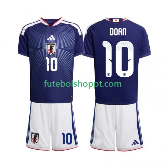Camisola Júnior Japão Ritsu Doan 10 Principais Equipamento Copa do Mundo 2026 Manga Curta