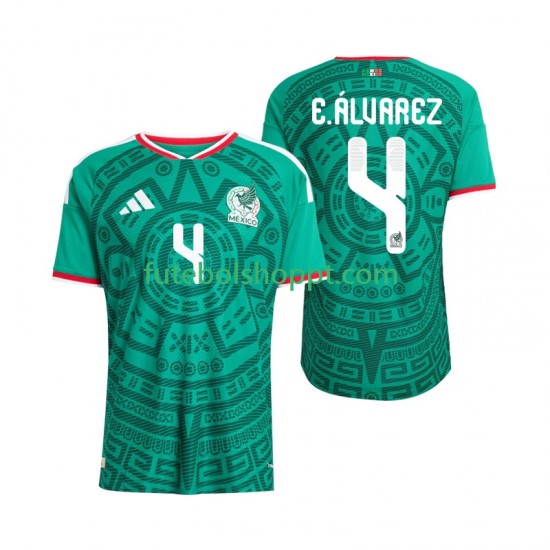Camisola Homem México Edson Alvarez 4 Principais Equipamento Copa do Mundo 2026 Manga Curta