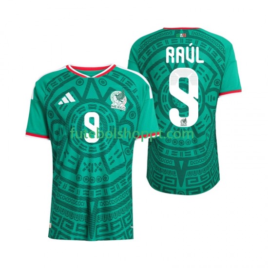 Camisola Homem México Raul Jimenez 9 Principais Equipamento Copa do Mundo 2026 Manga Curta