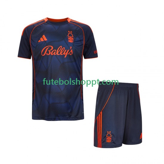 Camisola Júnior Nottingham Forest Terceiro Equipamento 2025-2026 Manga Curta
