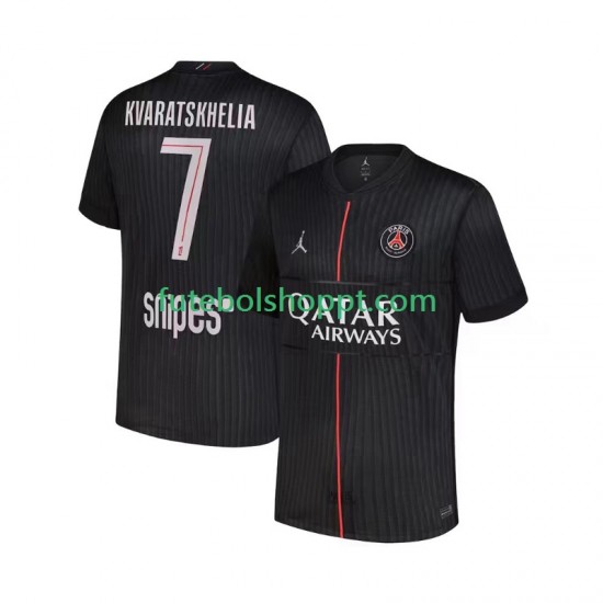 Camisola Homem Paris Saint-Germain Khvicha Kvaratskhelia 7 Quarto Equipamento 2025-2026 Manga Curta