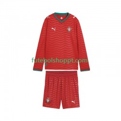 Camisola Júnior Portugal Principais Equipamento Copa do Mundo 2026 Manga Comprida
