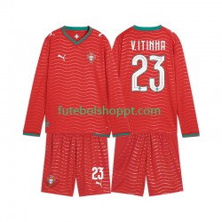 Camisola Júnior Portugal Vitinha 23 Principais Equipamento Copa do Mundo 2026 Manga Comprida