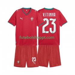 Camisola Júnior Portugal Vitinha 23 Principais Equipamento Copa do Mundo 2026 Manga Curta