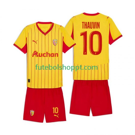 Camisola Júnior RC Lens Florian Thauvin 10 Principais Equipamento 2025-2026 Manga Curta