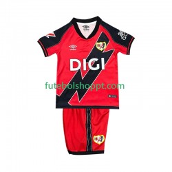 Camisola Júnior Rayo Vallecano Alternativa Equipamento 2025-2026 Manga Curta