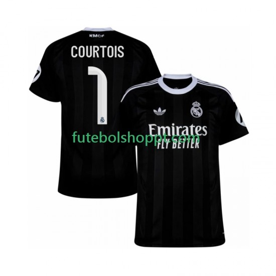 Camisola Homem Real Madrid Thibaut Courtois 1 Guarda-redes Terceiro Equipamento 2025-2026 Manga Curta