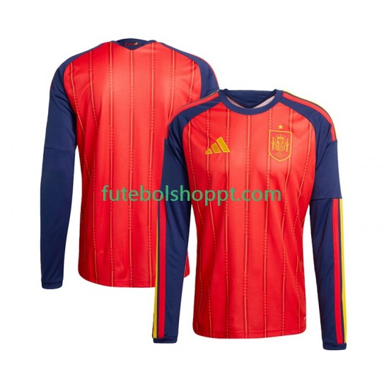 Camisola Homem Espanha Principais Equipamento Copa do Mundo 2026 Manga Comprida