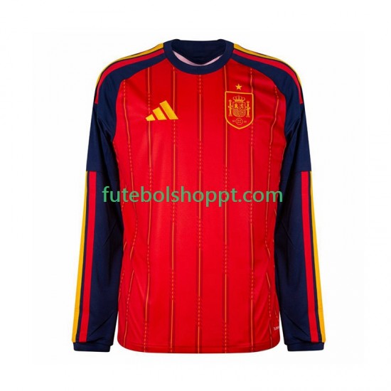 Camisola Homem Espanha Principais Equipamento Copa do Mundo 2026 Manga Comprida