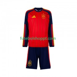 Camisola Júnior Espanha Principais Equipamento Copa do Mundo 2026 Manga Comprida