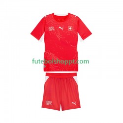 Camisola Júnior Suíça Principais Equipamento Copa do Mundo 2026 Manga Curta