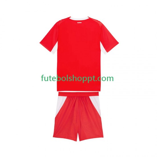 Camisola Júnior Suíça Principais Equipamento Copa do Mundo 2026 Manga Curta