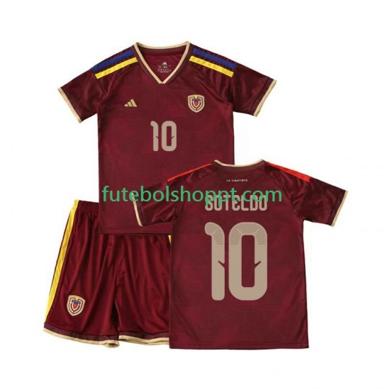 Camisola Júnior Venezuela Yeferson Soteldo 10 Principais Equipamento 2026 Manga Curta