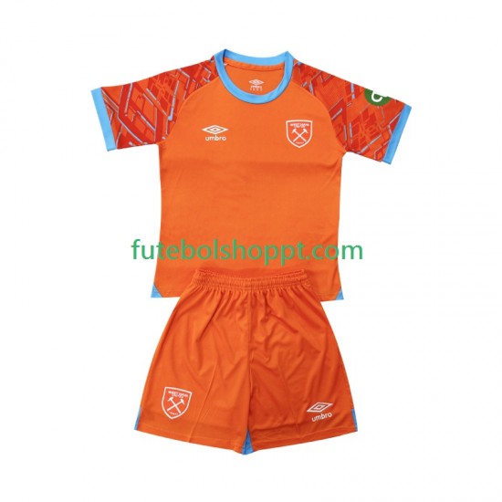 Camisola Júnior West Ham United Guarda-redes Alternativa Equipamento 2025-2026 Manga Curta