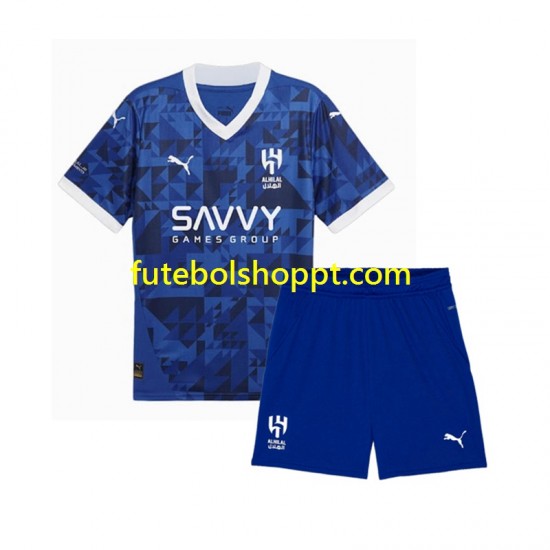 Camisola Júnior Al-Hilal Principais Equipamento 2024-2025 Manga Curta