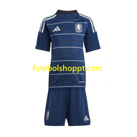 Camisola Júnior Aston Villa Terceiro Equipamento 2024-2025 Manga Curta