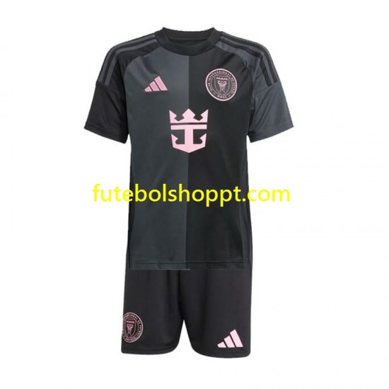 Camisola Júnior Inter Miami Alternativa Equipamento 2024-2025 Manga Curta