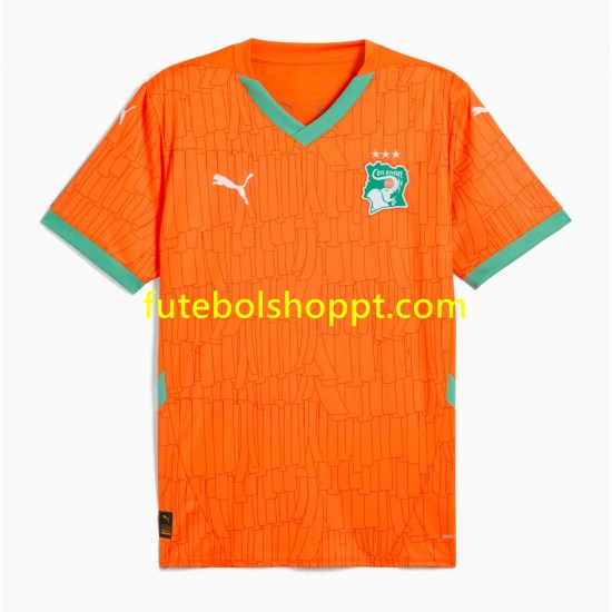 Camisola Homem Costa do Marfim Principais Equipamento 2025 Manga Curta