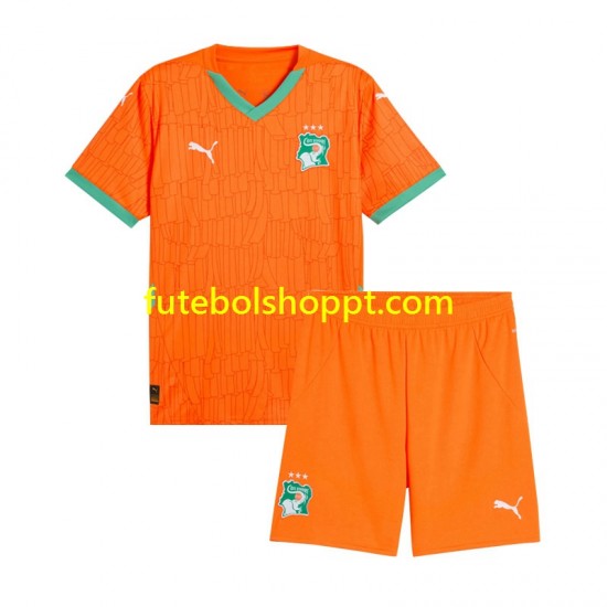 Camisola Júnior Costa do Marfim Principais Equipamento 2025 Manga Curta