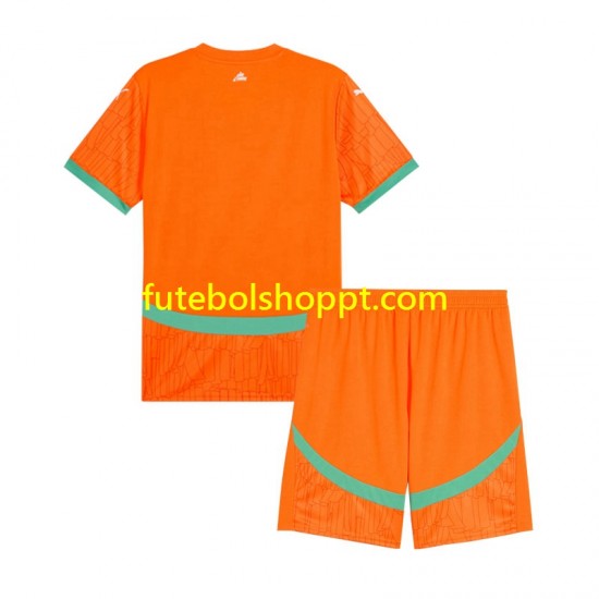 Camisola Júnior Costa do Marfim Principais Equipamento 2025 Manga Curta