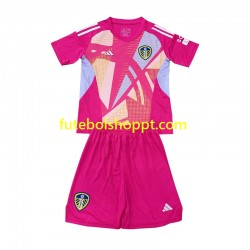 Camisola Júnior Leeds United Guarda-redes Terceiro Equipamento 2024-2025 Manga Curta
