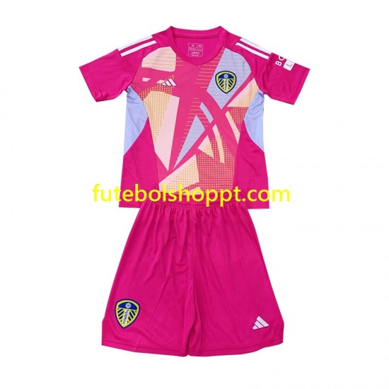 Camisola Júnior Leeds United Guarda-redes Terceiro Equipamento 2024-2025 Manga Curta