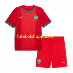 Camisola Júnior Marrocos Principais Equipamento 2024 Manga Curta