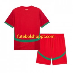 Camisola Júnior Marrocos Principais Equipamento 2024 Manga Curta