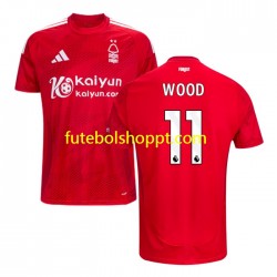 Camisola Homem Nottingham Forest Chris Wood 11 Principais Equipamento 2024-2025 Manga Curta
