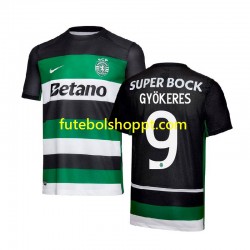 Camisola Homem Sporting CP Gyokeres 9 Principais Equipamento 2024-2025 Manga Curta