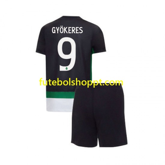 Camisola Júnior Sporting CP Gyokeres 9 Principais Equipamento 2024-2025 Manga Curta