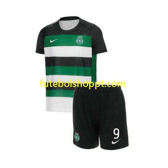 Camisola Júnior Sporting CP Gyokeres 9 Principais Equipamento 2024-2025 Manga Curta