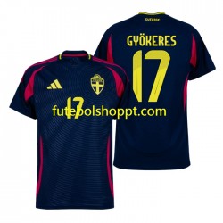 Camisola Homem Suécia Viktor Gyokeres 17 Alternativa Equipamento 2024 Manga Curta