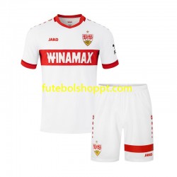 Camisola Júnior VfB Stuttgart Principais Equipamento 2024-2025 Manga Curta