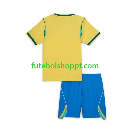 Camisola Júnior Brasil Principais Equipamento Copa do Mundo 2026 Manga Curta