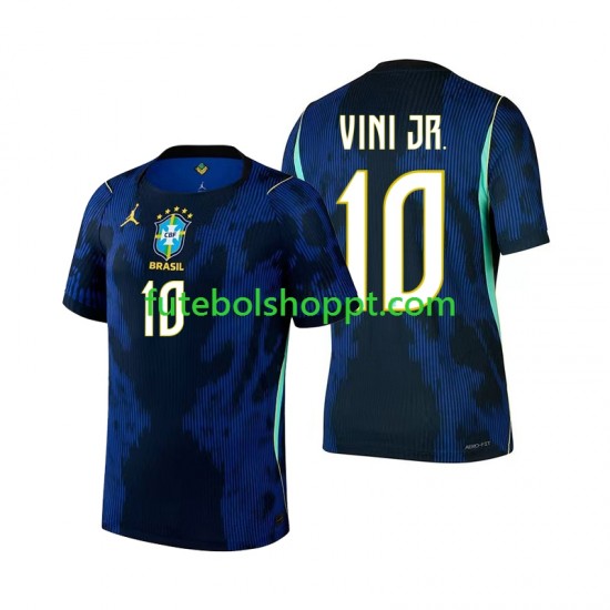 Camisola Homem Brasil Vinicius Junior 10 Alternativa Equipamento Copa do Mundo 2026 Manga Curta