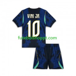 Camisola Júnior Brasil Vinicius Junior 10 Alternativa Equipamento Copa do Mundo 2026 Manga Curta
