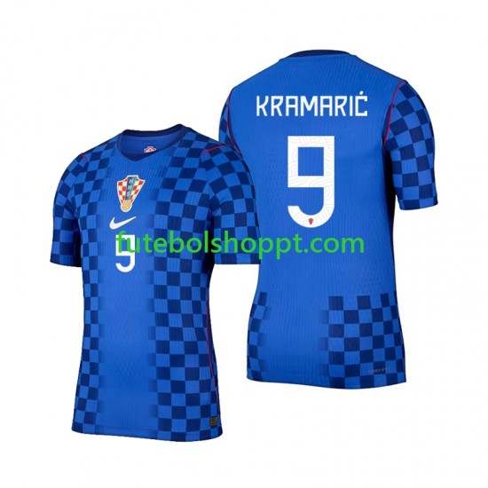 Camisola Homem Croácia Andrej Kramaric 9 Alternativa Equipamento Copa do Mundo 2026 Manga Curta