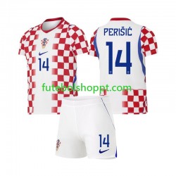 Camisola Júnior Croácia Ivan Perisic 14 Principais Equipamento Copa do Mundo 2026 Manga Curta