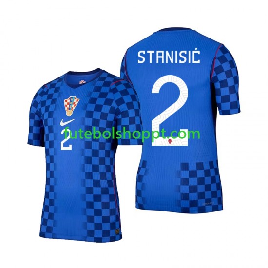 Camisola Homem Croácia Josip Stanisic 2 Alternativa Equipamento Copa do Mundo 2026 Manga Curta